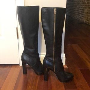 MICHAEL Michael Kors knee high black leather boots - US size 7.5
